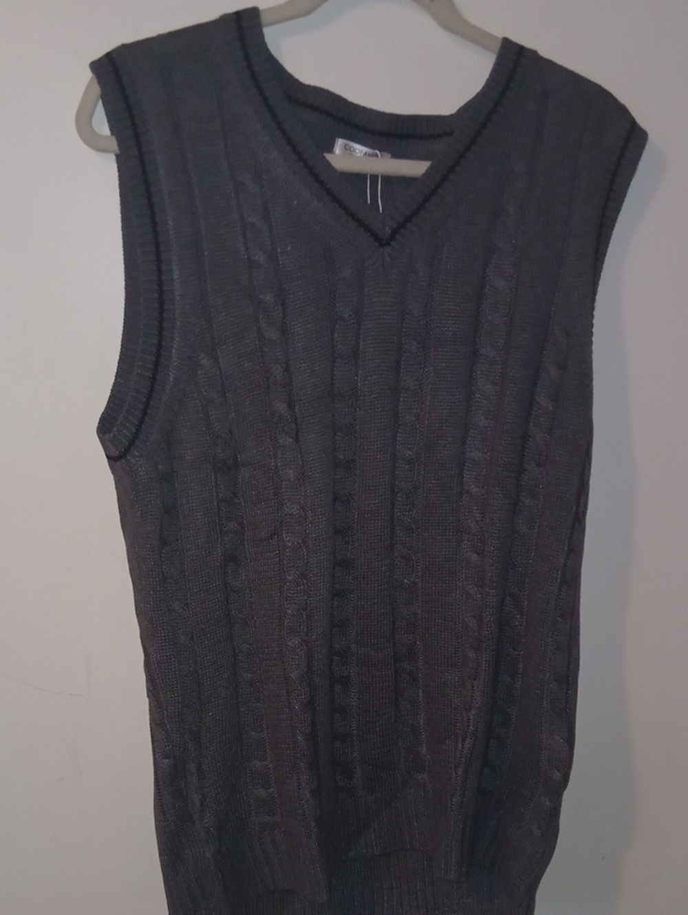 Coofandy Mens Sweater Vest V Neck Slim Fit Casual Sleeveless Twisted Knitted.